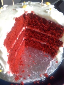 Red velvet birthday cake