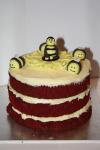 Red velvet bee cake
