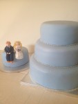 blue wedding cake